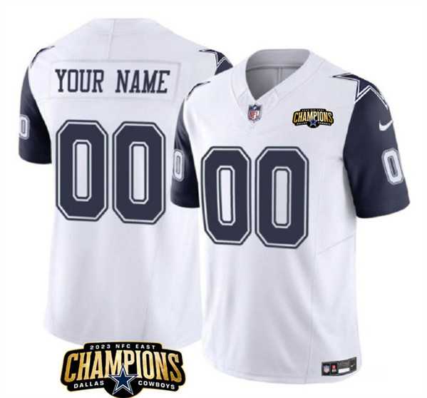 Men & Women & Youth Dallas Cowboys Active Player Custom White Navy 2023 F.U.S.E. NFC East Champions Patch Football Stitched Jersey,We sell and wholesale Men & Women & Youth Dallas Cowboys Active Player Custom White Navy 2023 F.U.S.E. NFC East Champions Patch Football Stitched Jersey on line form chian!